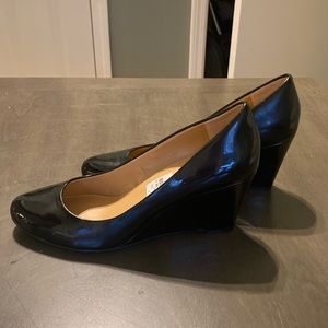 Black Patent-Leather J. Crew Wedges